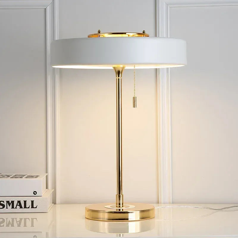 LampeHub Nordic Novelty Table Lamp Modern Luxury Desk Light with E27 Bulb for Bedroom Bedside