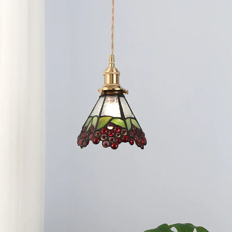LampeHub Nordic Retro Lattice Pendant Lights Japanese Home Decor Lighting Hanglamp Pendente Simple Bedroom Bedside Pendant Hanging Lamps