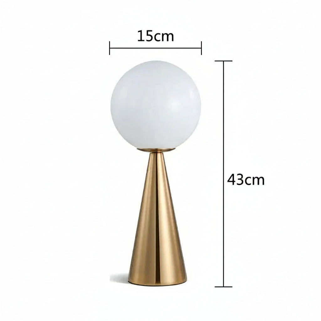 LampeHub Or 15x43cm / Cold white Lampe de chevet Design Cône