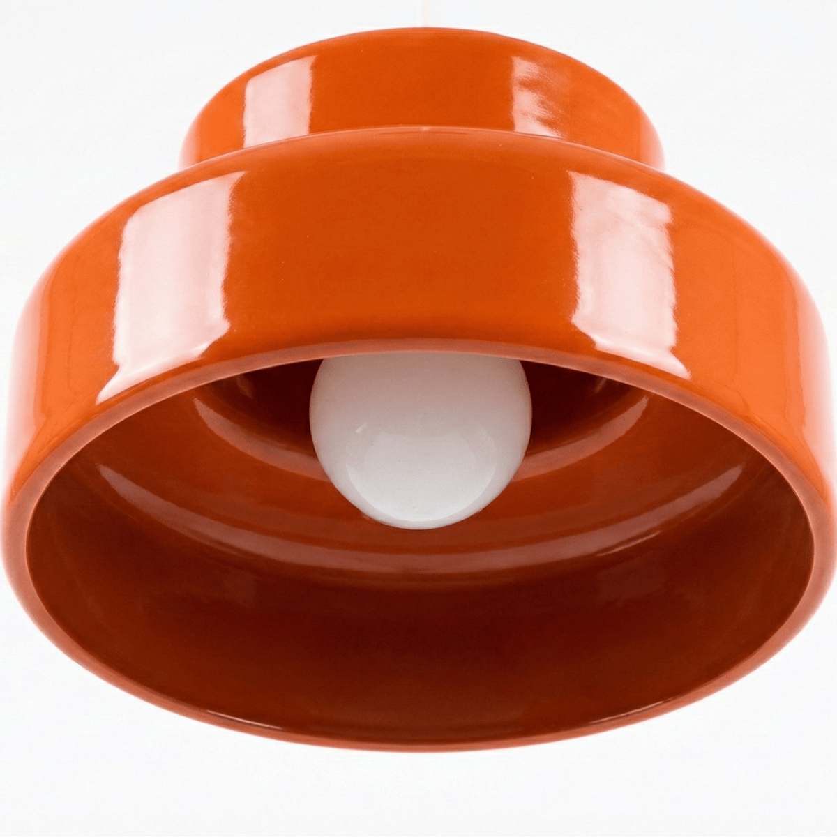 LampeHub Orange / Blanc chaud Luminaire Suspension Verre Orange