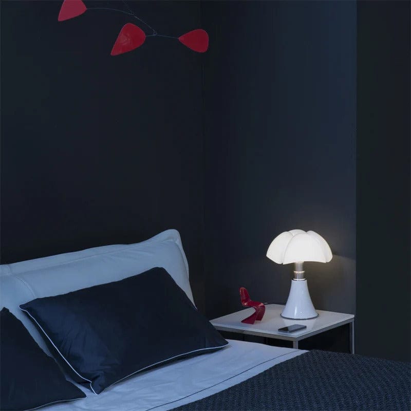 LampeHub Petite Blanc Lampe de chevet Vintage Pipistrello