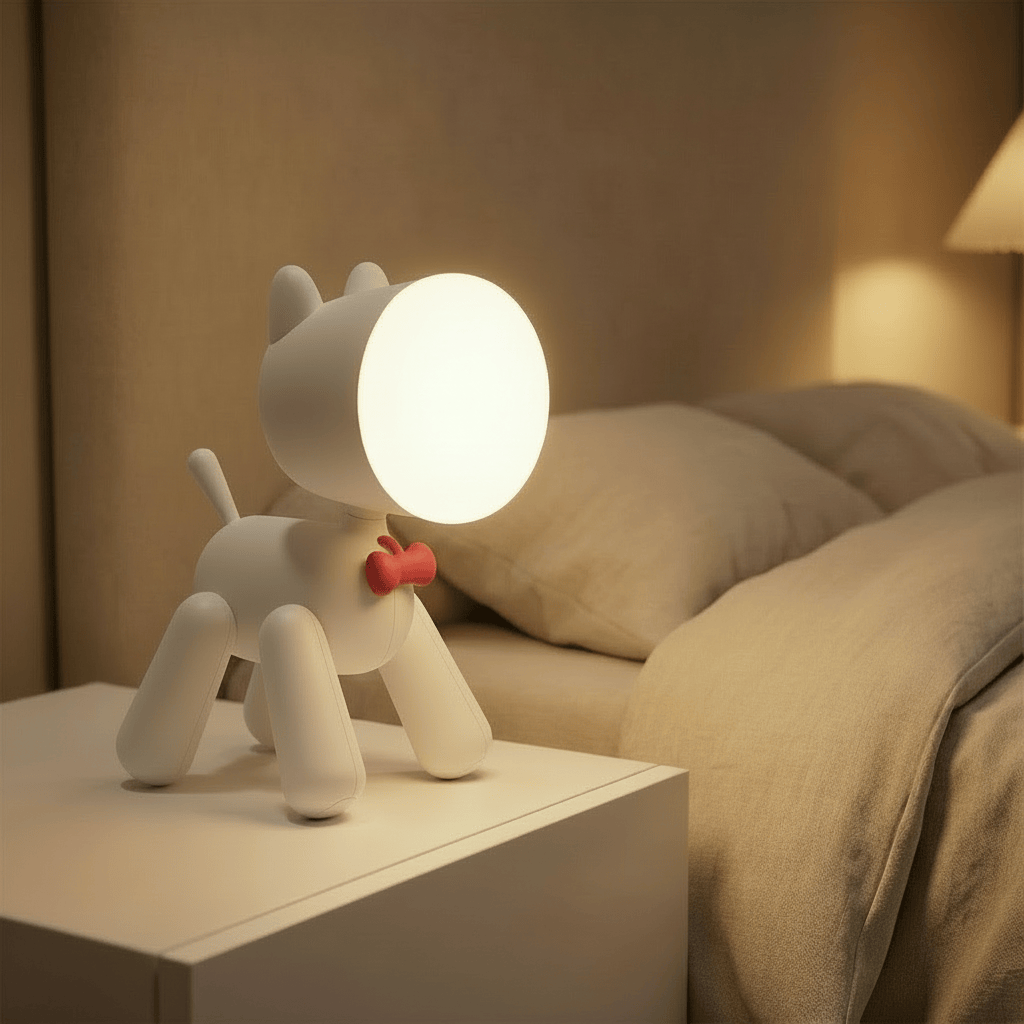 LampeHub Petite Lampe de Chevet Enfant Blanc