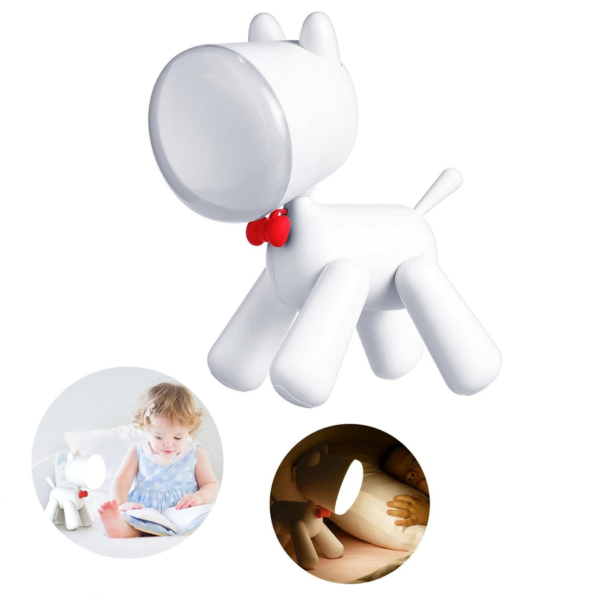 LampeHub Petite Lampe de Chevet Enfant Blanc