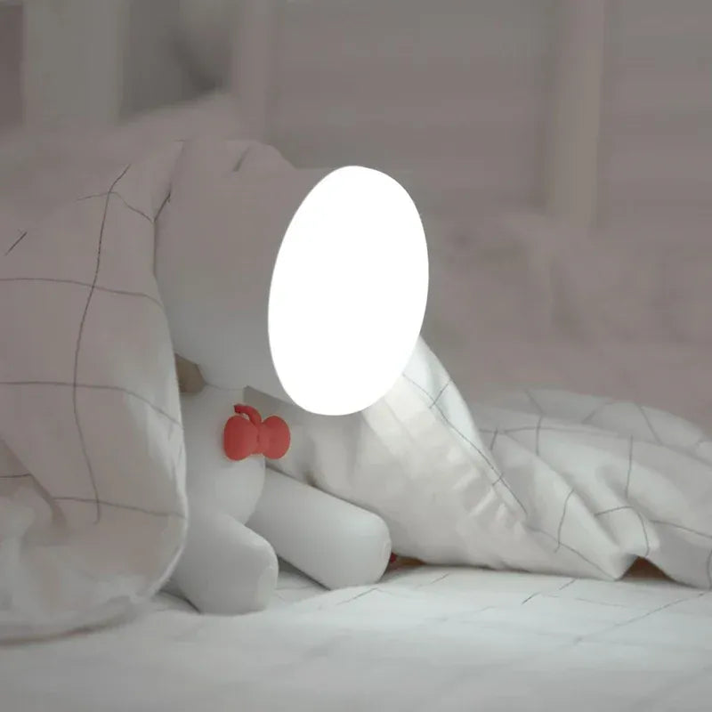 LampeHub Petite Lampe de Chevet Enfant Blanc
