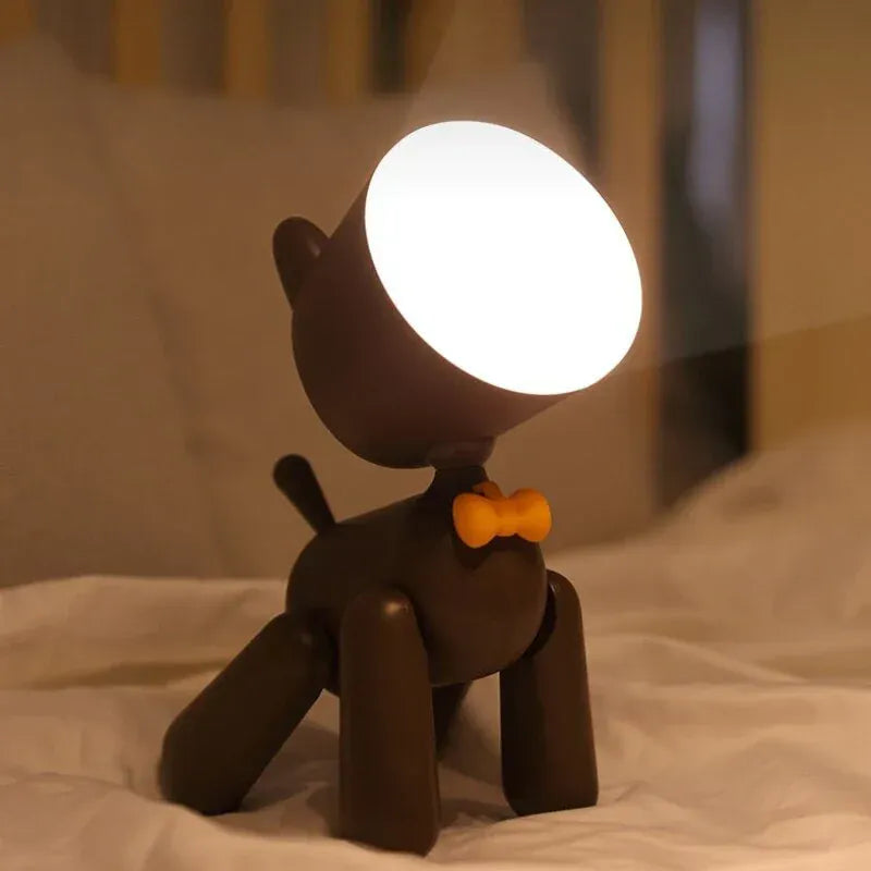 LampeHub Petite Lampe de Chevet Enfant Marron