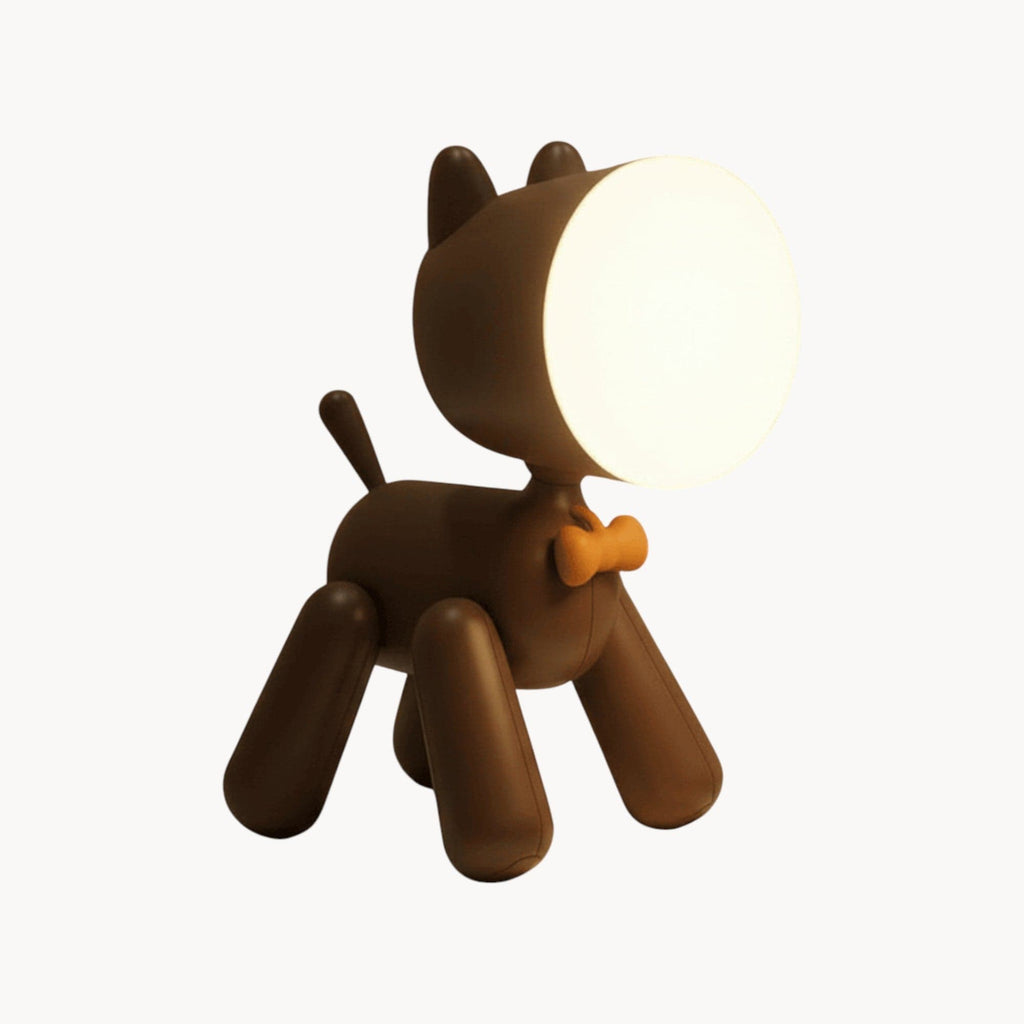 LampeHub Petite Lampe de Chevet Enfant Marron