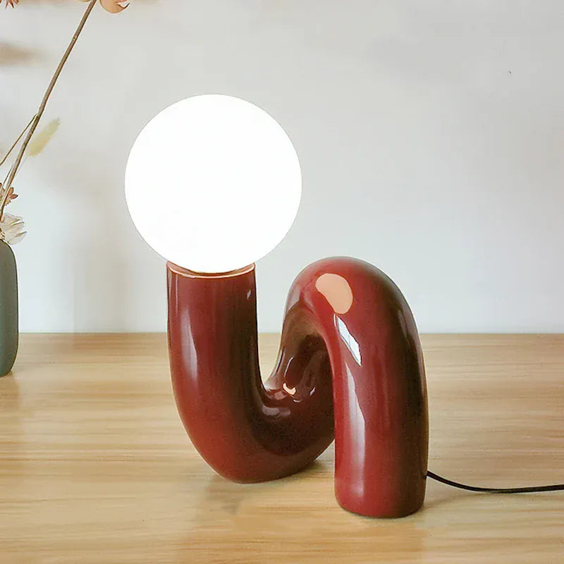 LampeHub Rouge bordeaux Lampe à poser en Metal Design
