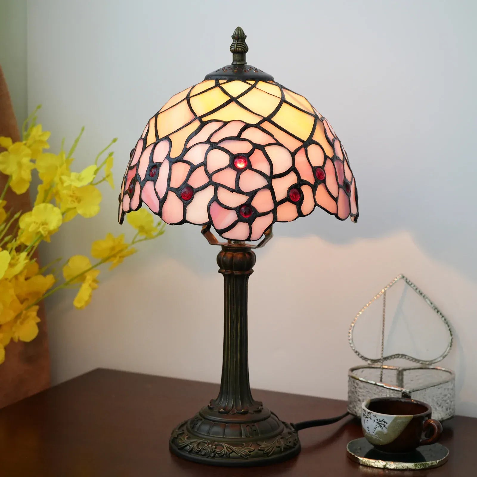 LampeHub Sakura Lampe de chevet Abat Jour à Motif