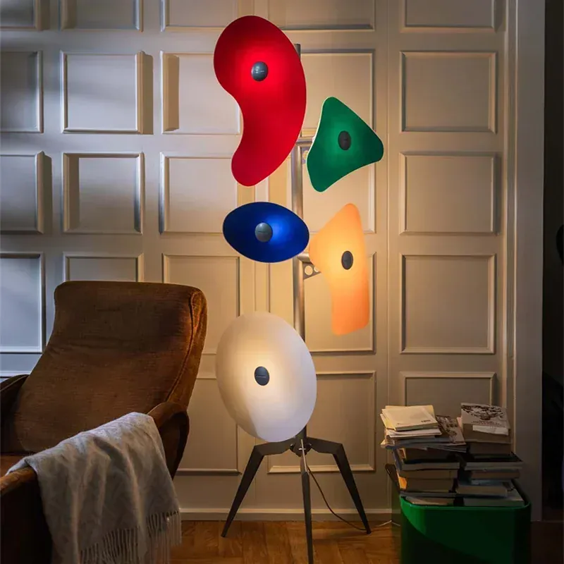 LampeHub Scandinavian Floor Lamp Creative led color light Acrylic Orbital Lamp Designer kawaii lamp Living Room bedroom corner sofa light