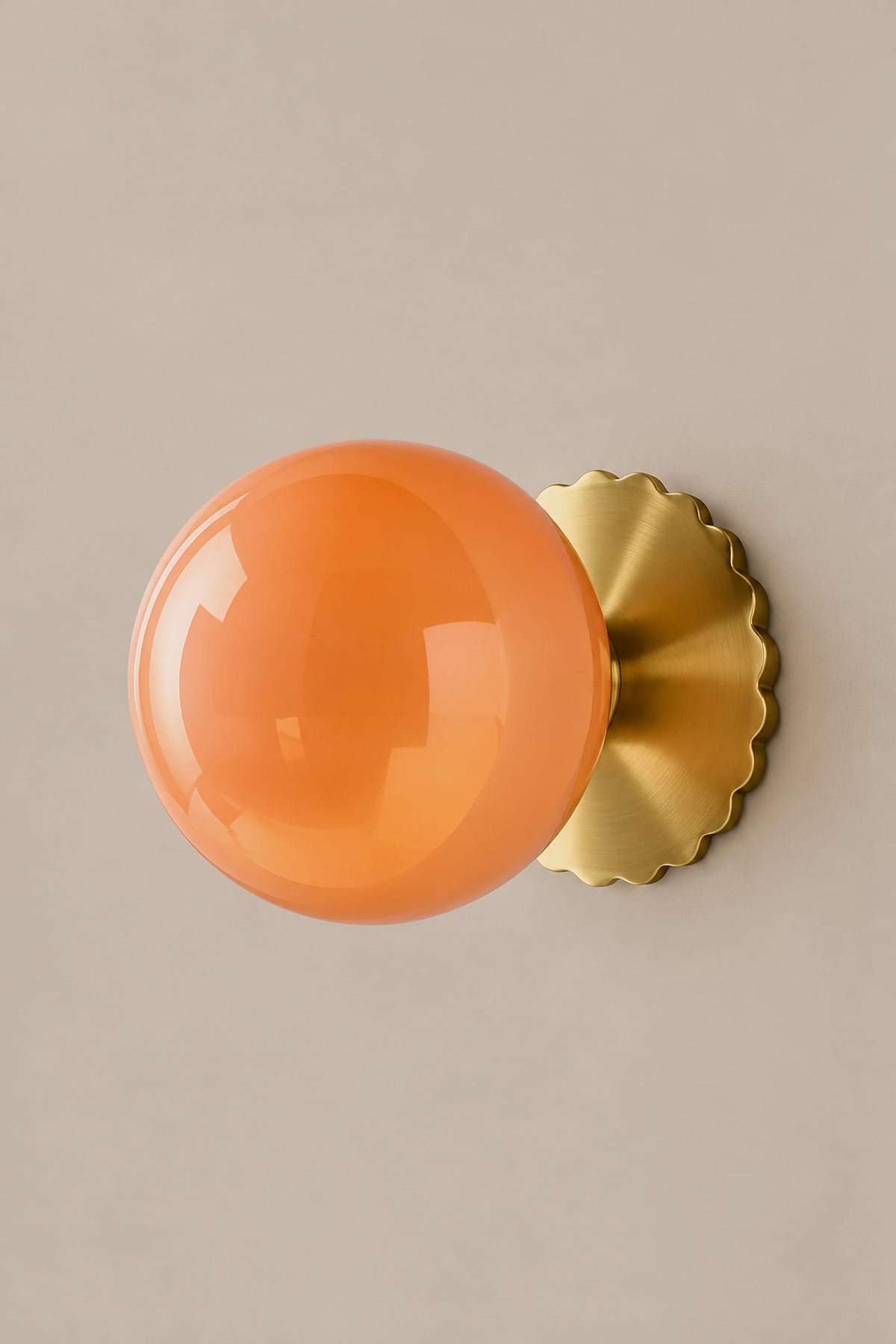 LampeHub Suspension Applique – doré – orange / Blanc chaud Lustre Bauhaus Globes Rose – Bras Dorés