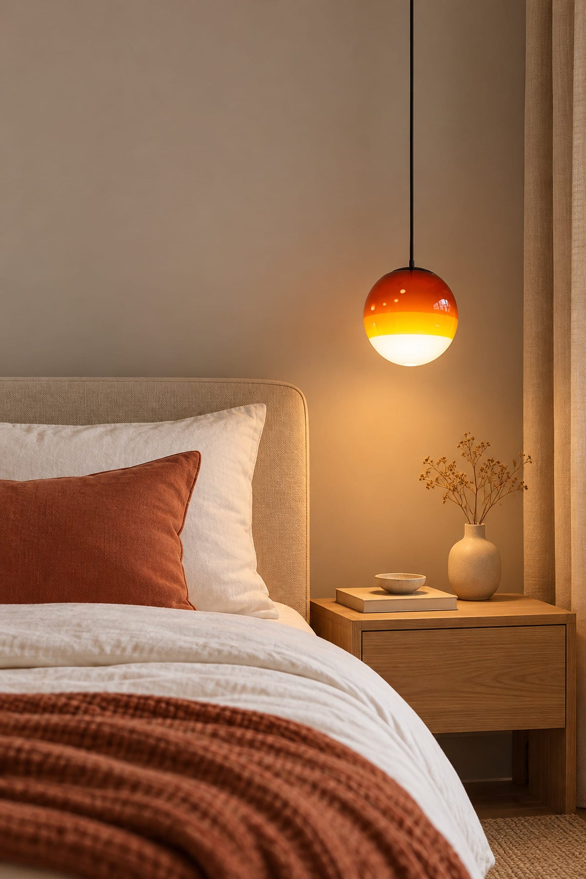 LampeHub Suspension Bauhaus Boule Verre Dégradé – 15 ou 20 cm
