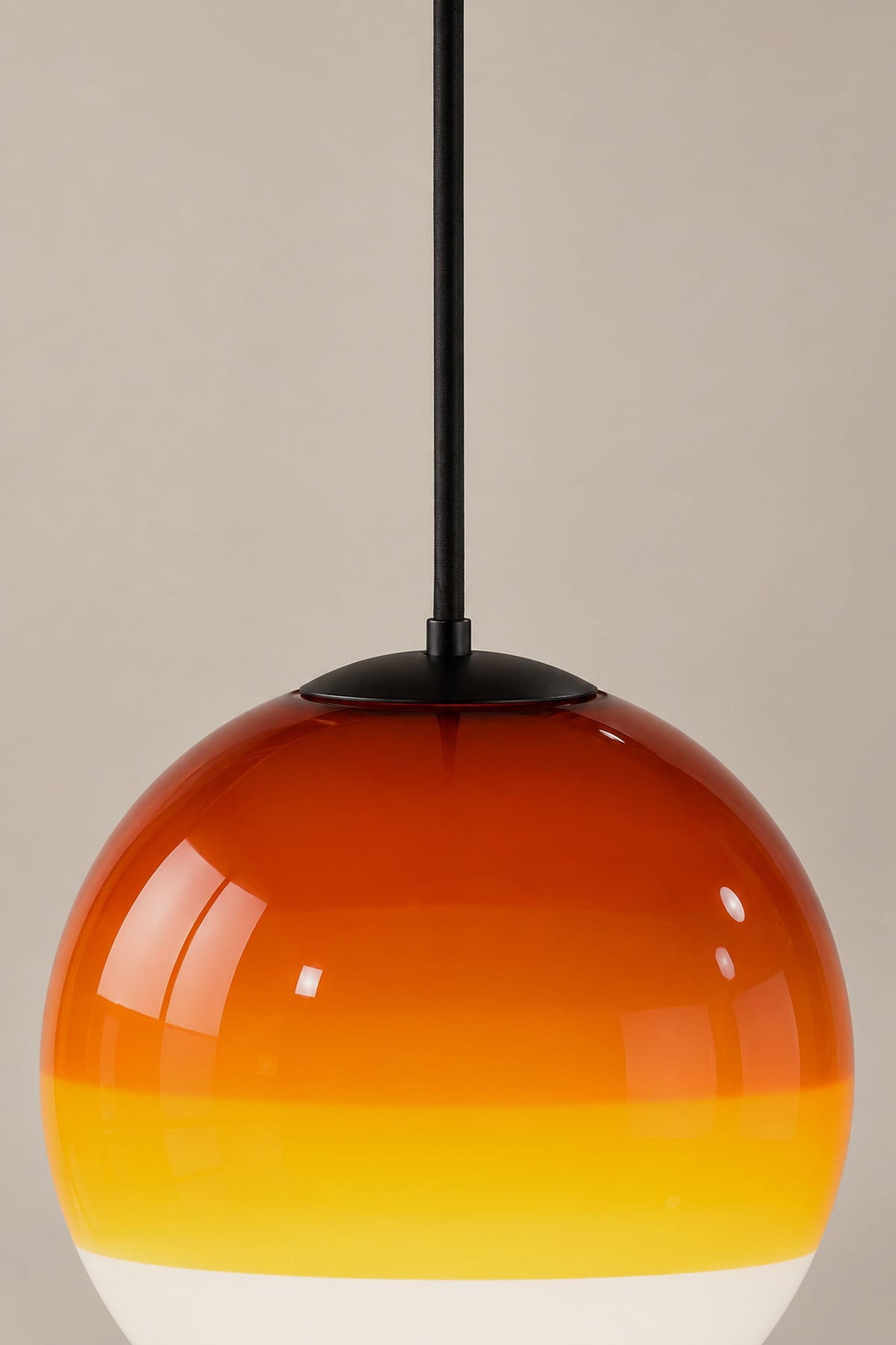 LampeHub Suspension Bauhaus Boule Verre Dégradé – 15 ou 20 cm