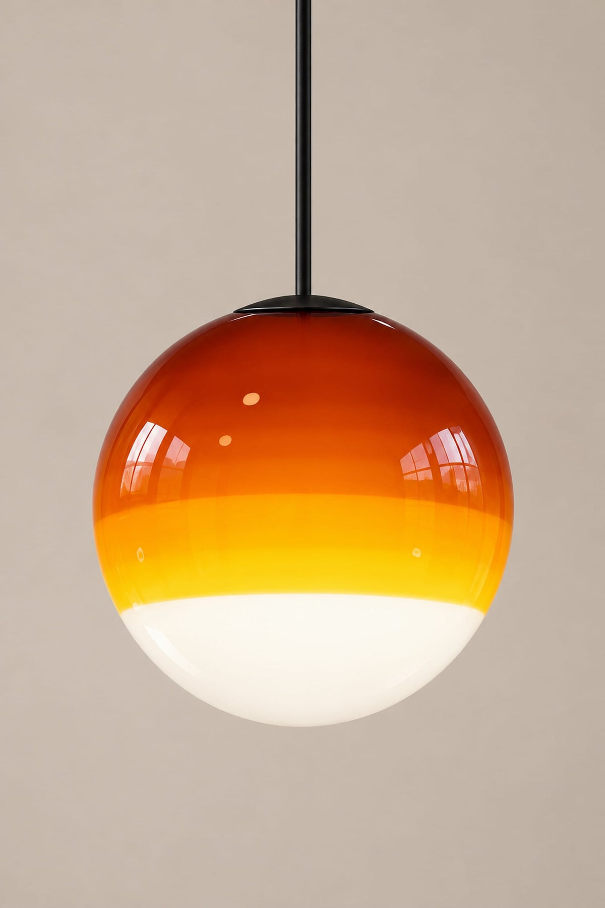 LampeHub Suspension Bauhaus Boule Verre Dégradé – 15 ou 20 cm