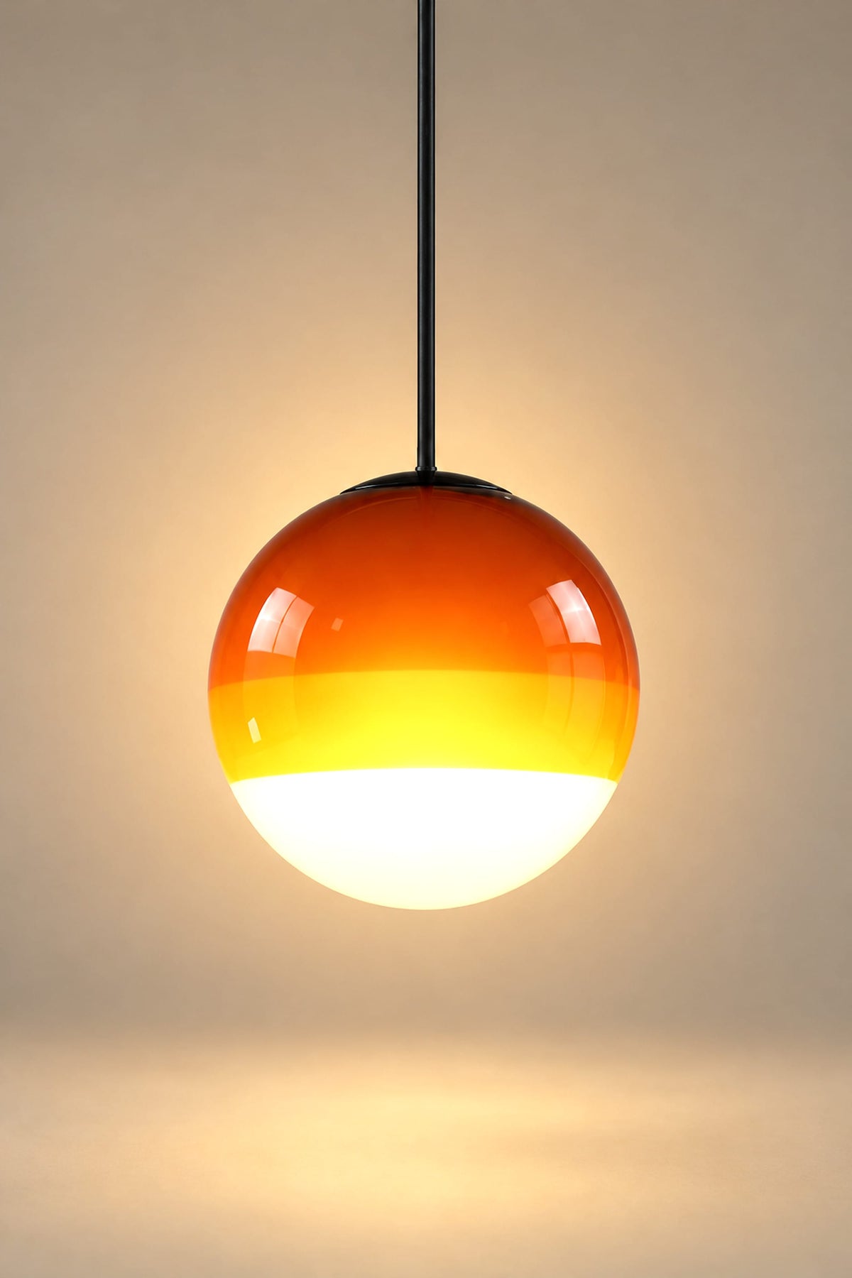 LampeHub Suspension Bauhaus Boule Verre Dégradé – 15 ou 20 cm