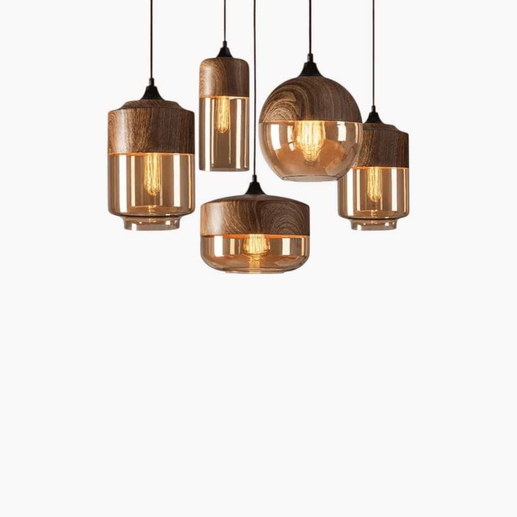LampeHub Suspension luminaire bois