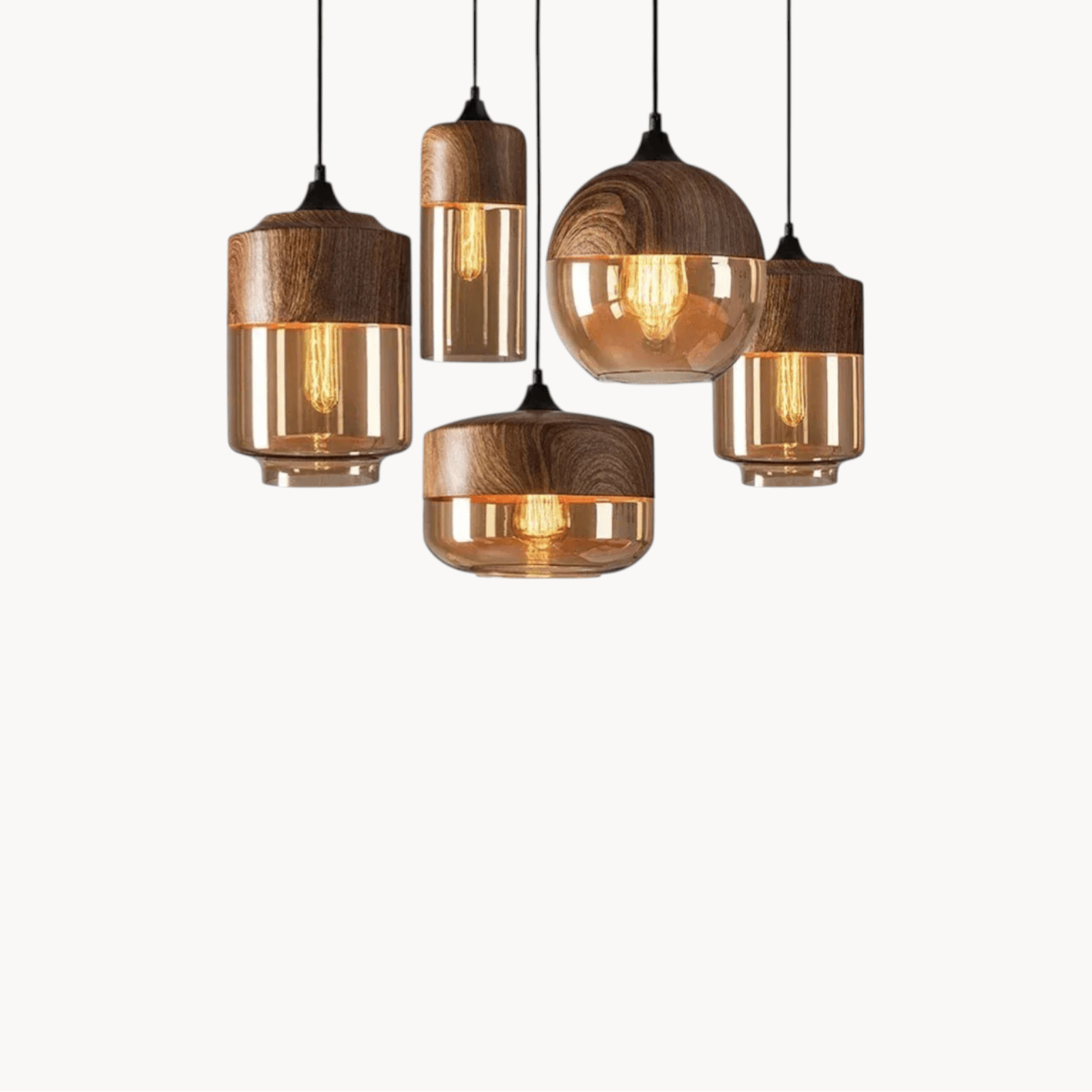 LampeHub Suspension luminaire bois