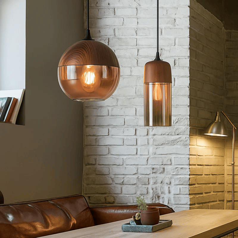 LampeHub Suspension luminaire bois