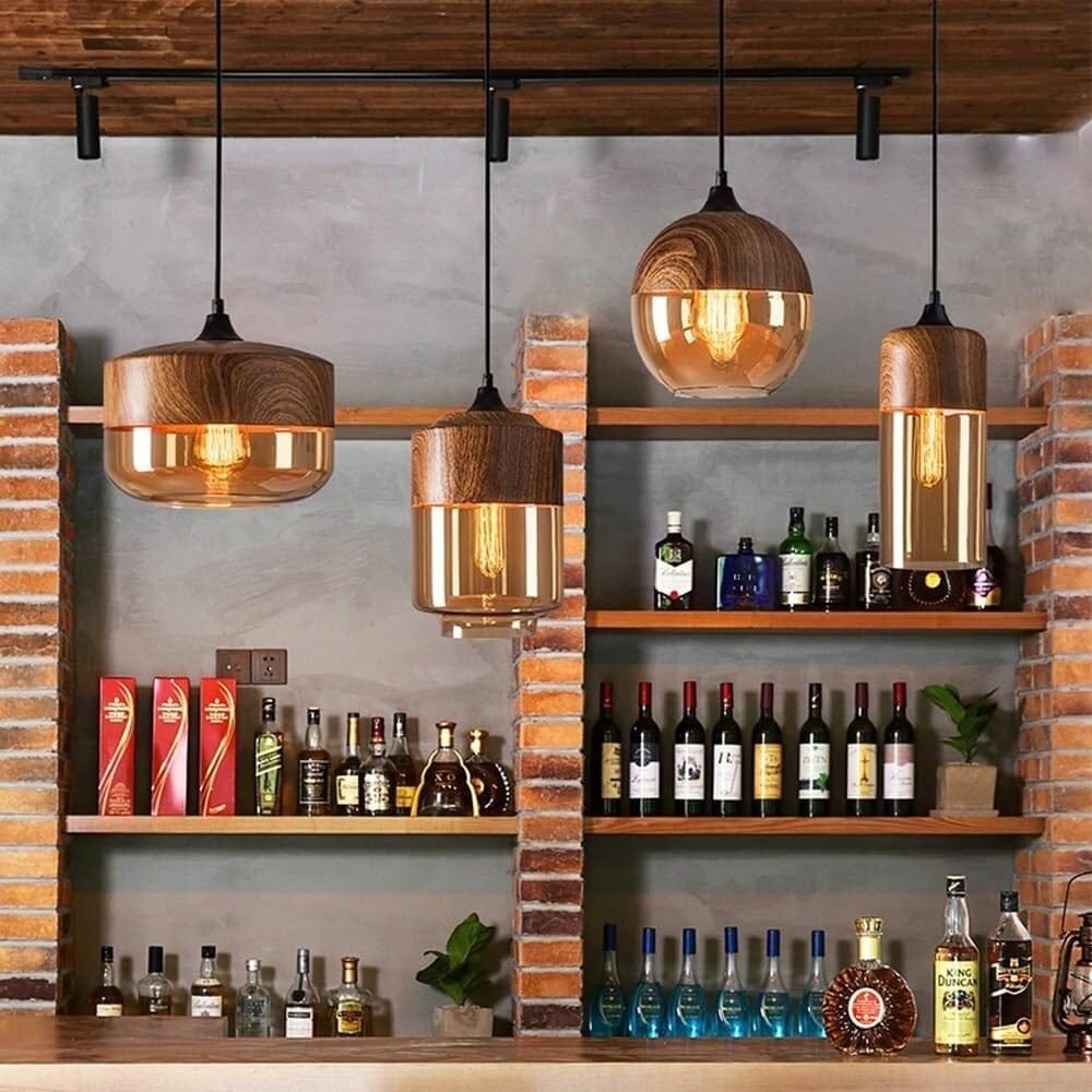 LampeHub Suspension Luminaire Bois