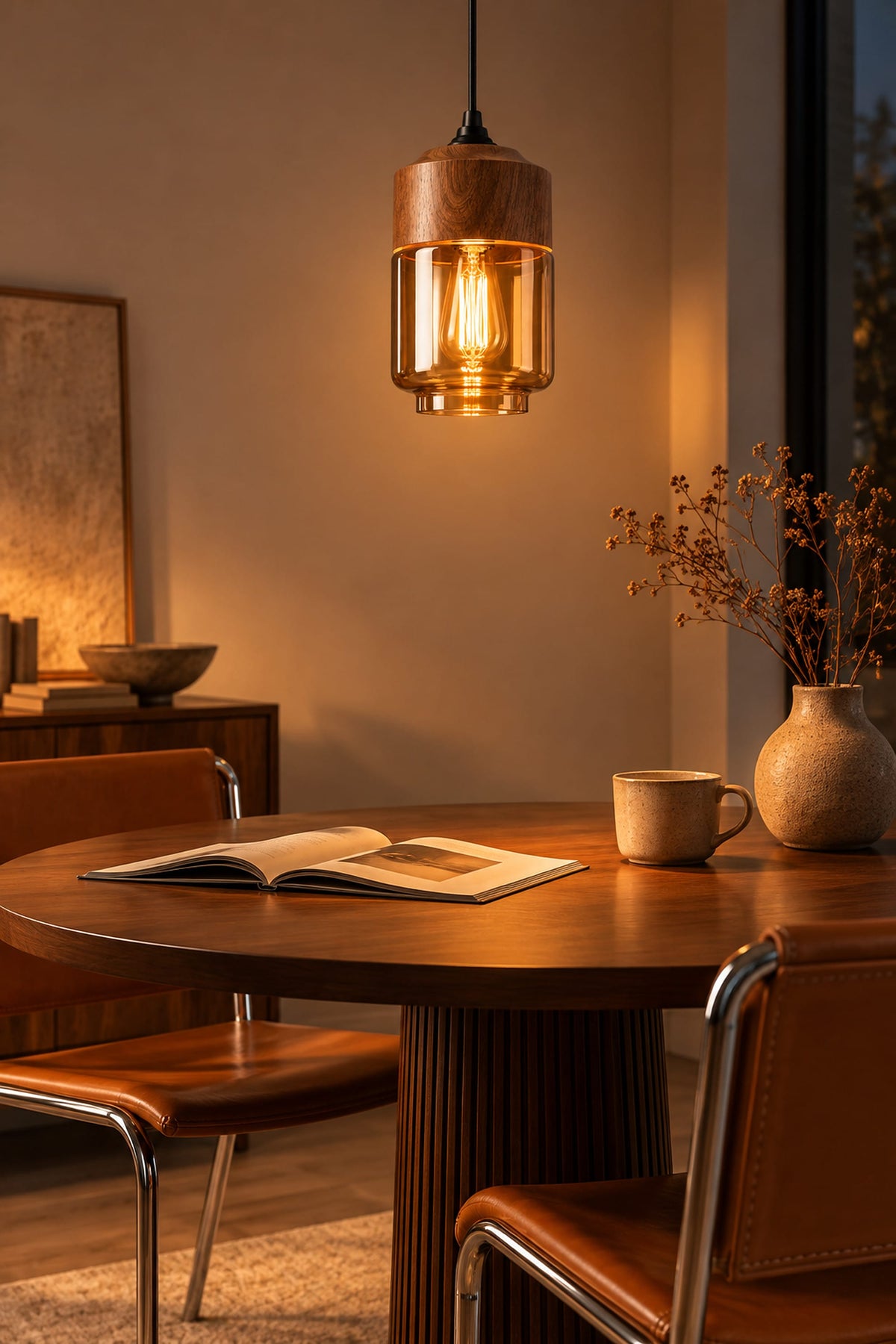 LampeHub Suspension Luminaire Bois