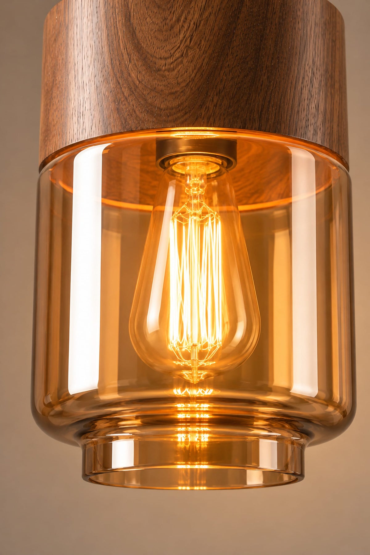 LampeHub Suspension Luminaire Bois