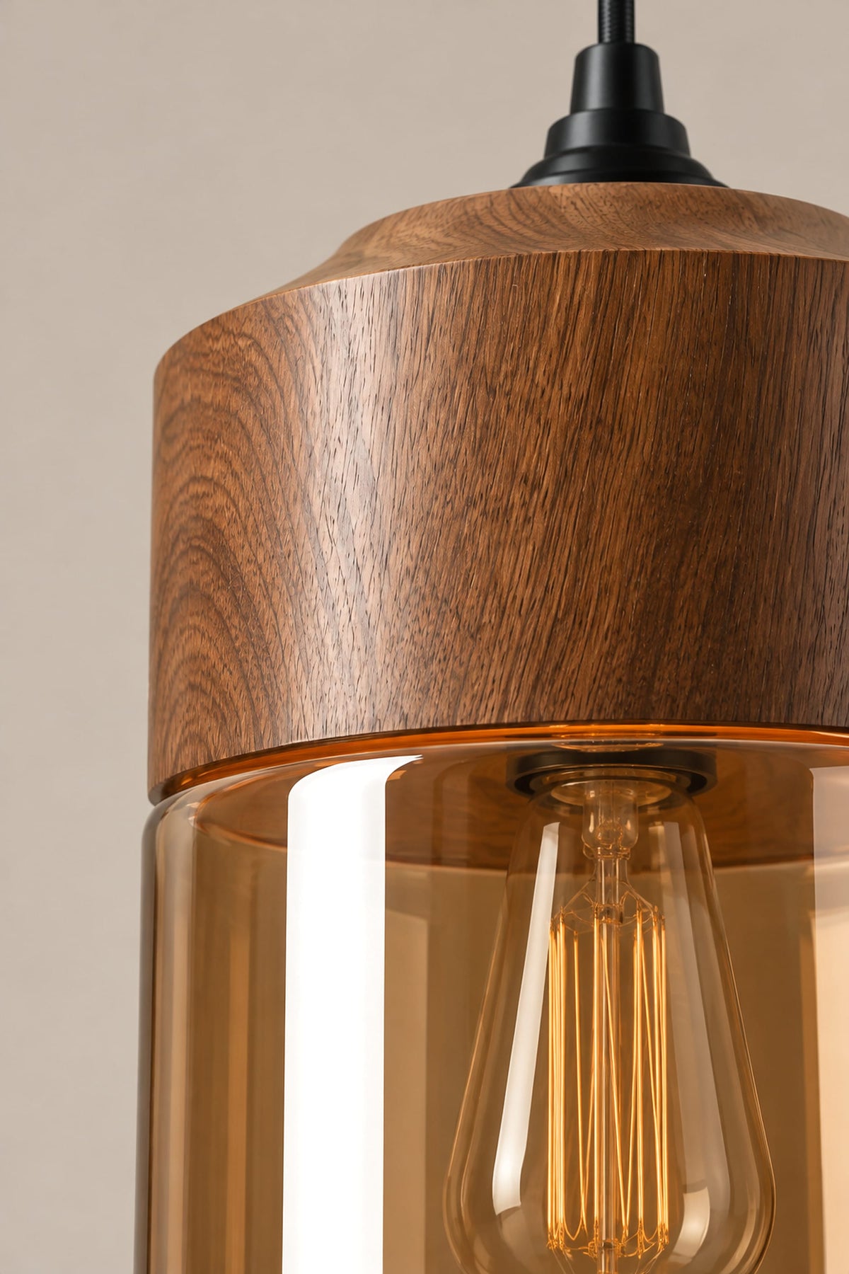 LampeHub Suspension Luminaire Bois