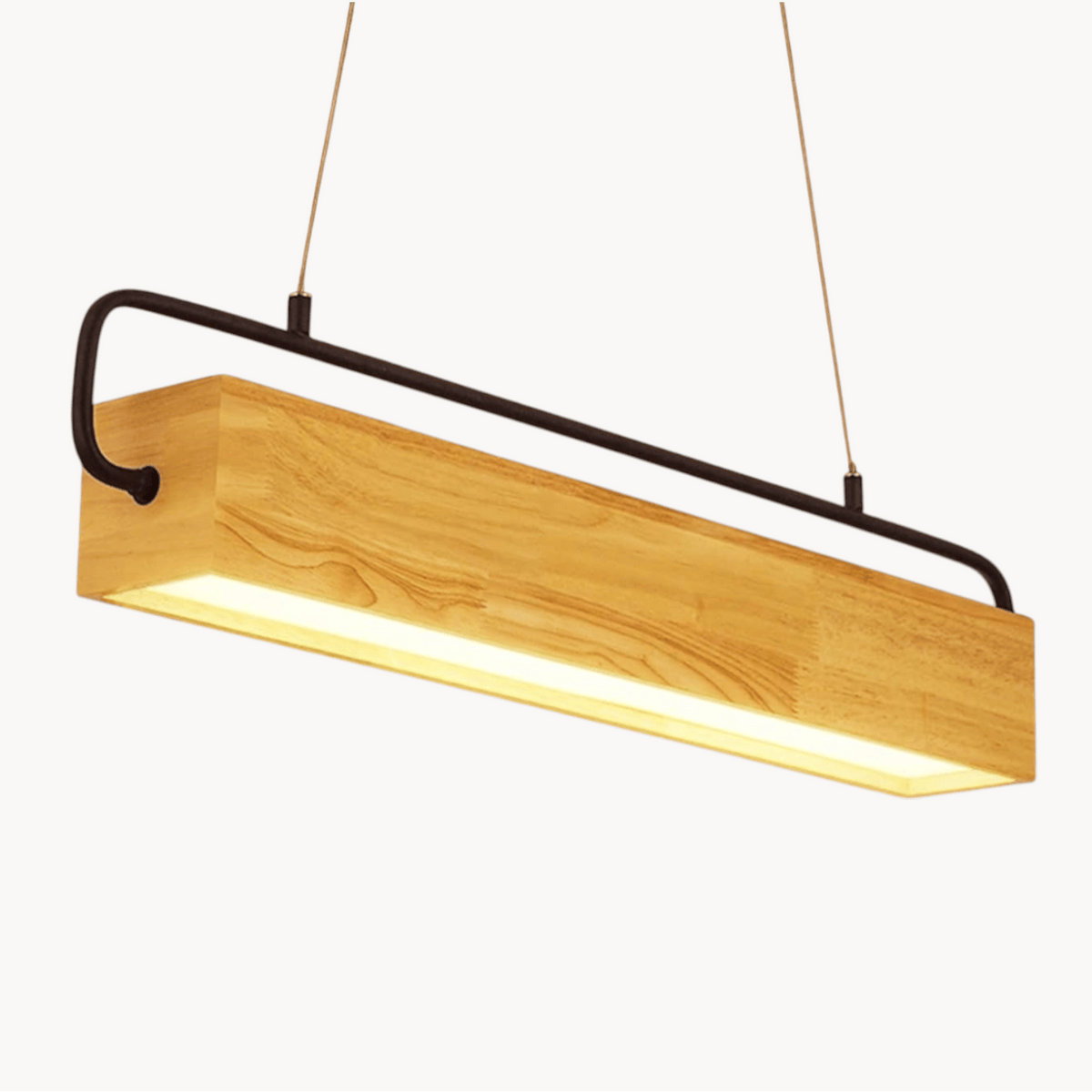 LampeHub Suspension luminaire bois bureau