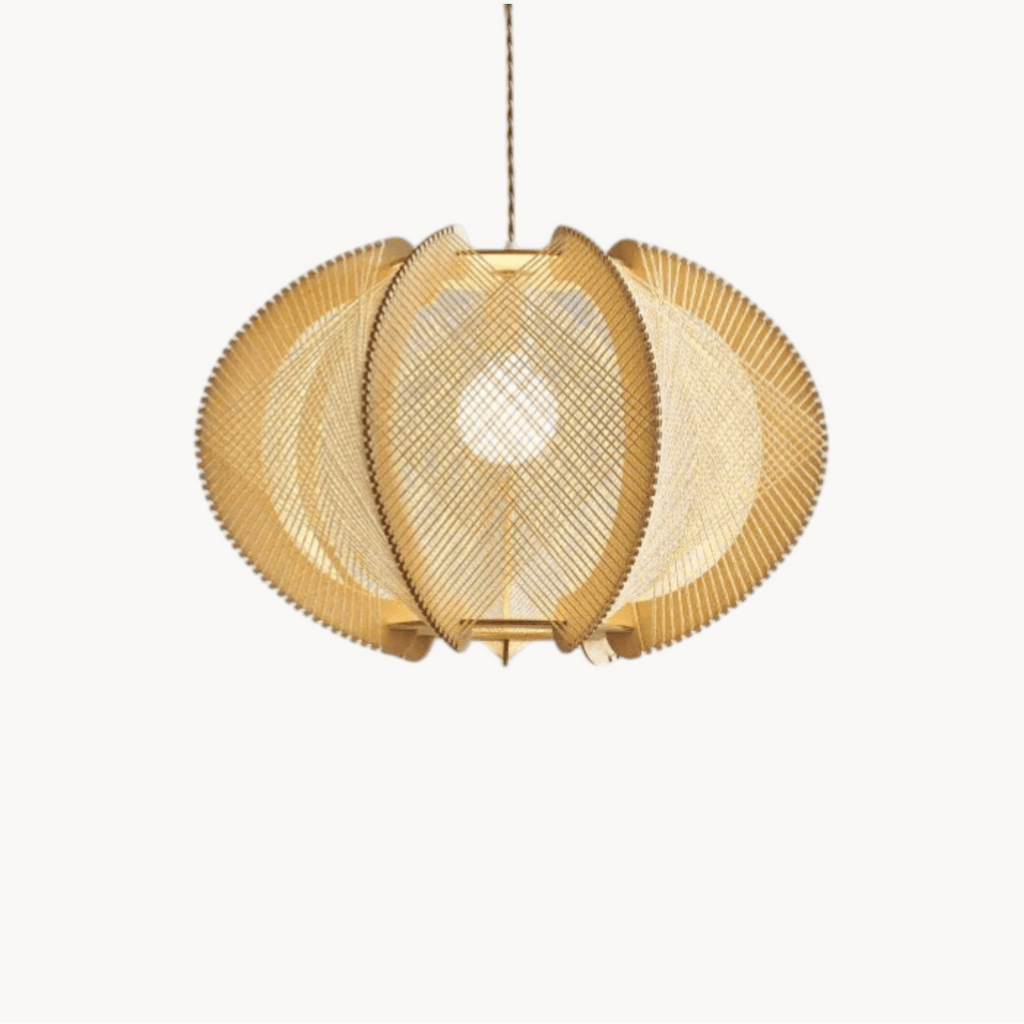 LampeHub Suspension luminaire rotin circulaire