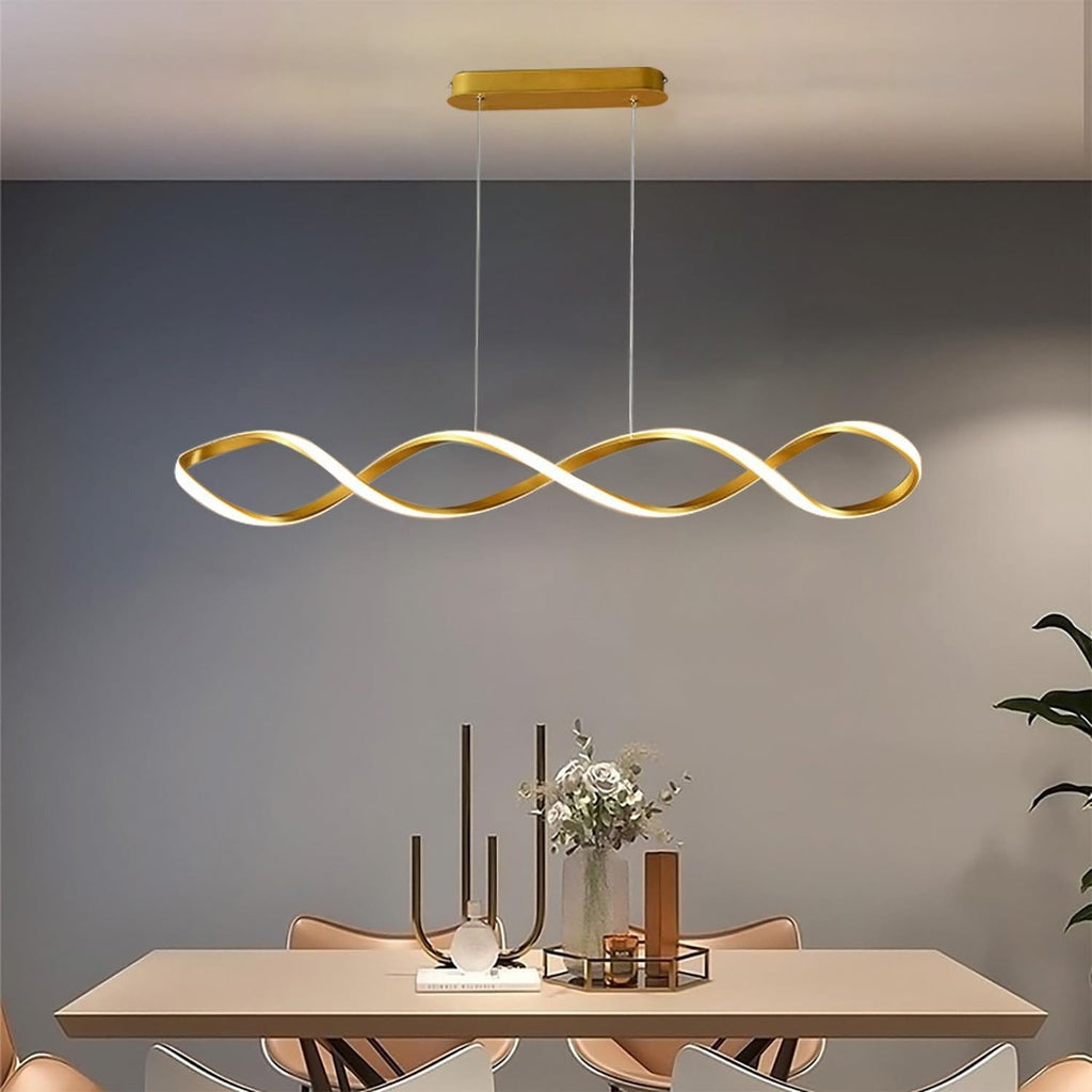LampeHub Suspension luminaire salle à manger curviligne
