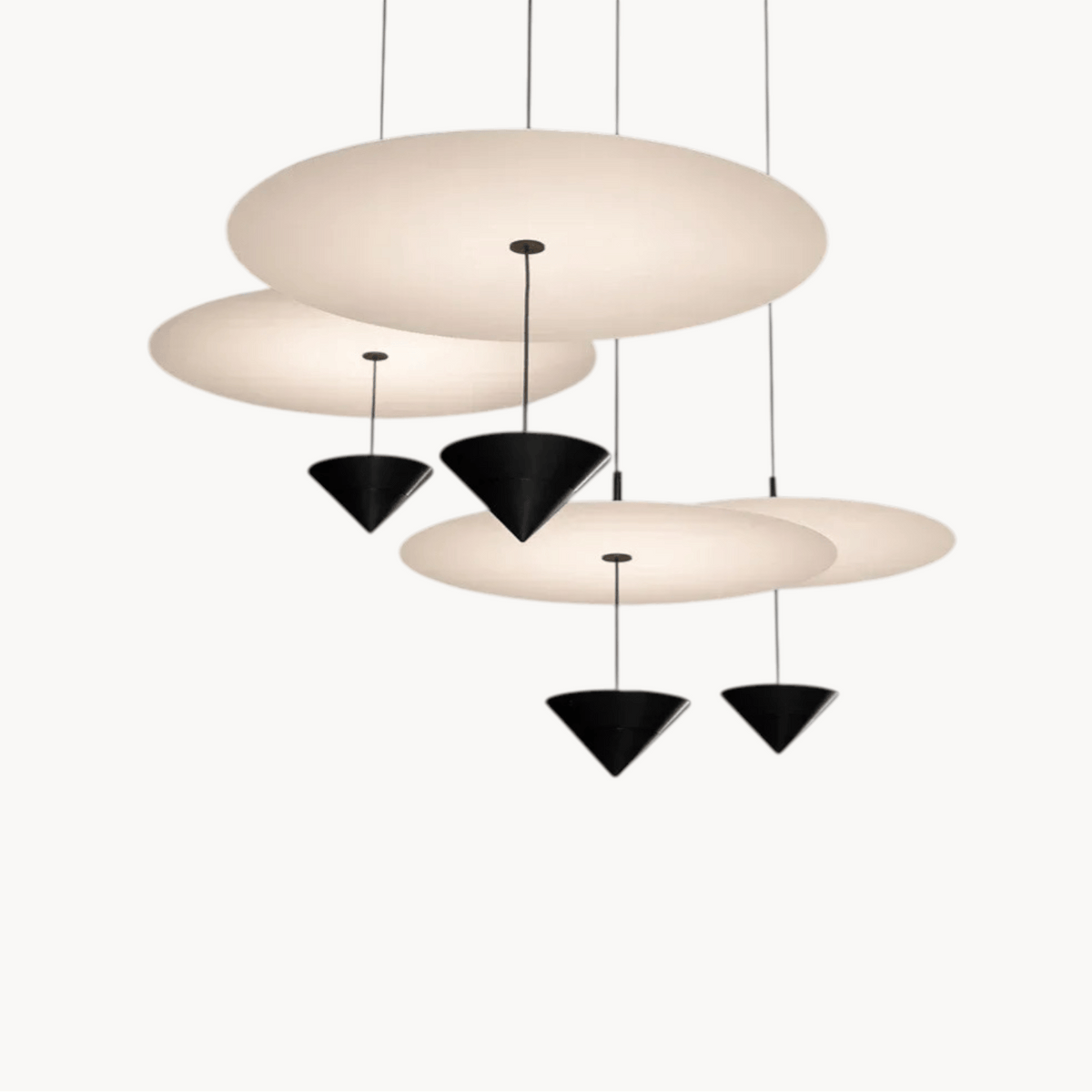 LampeHub Suspension luminaire salle à manger noir
