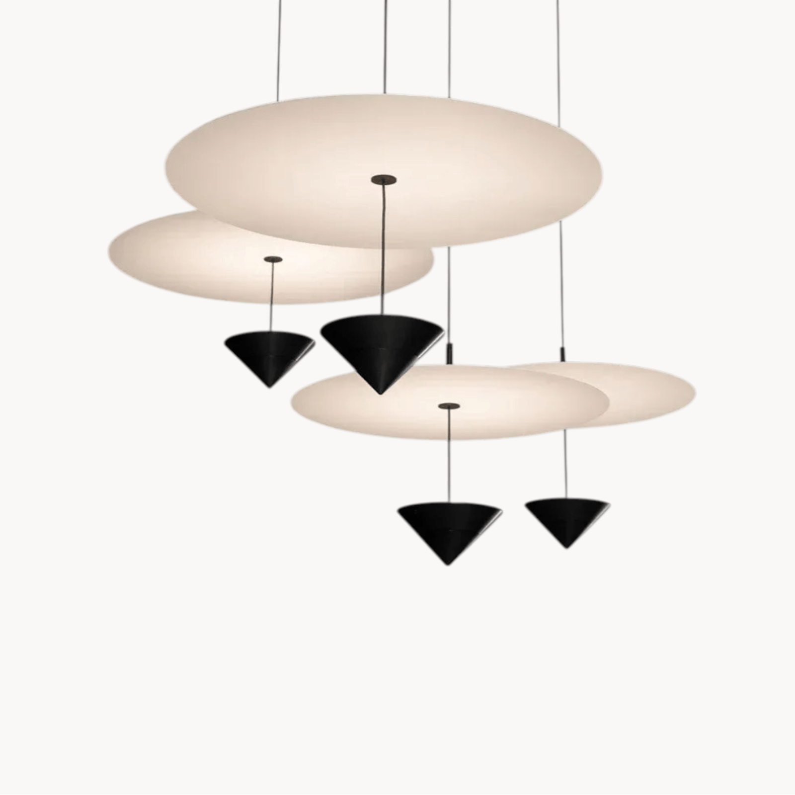 LampeHub Suspension luminaire salle à manger noir