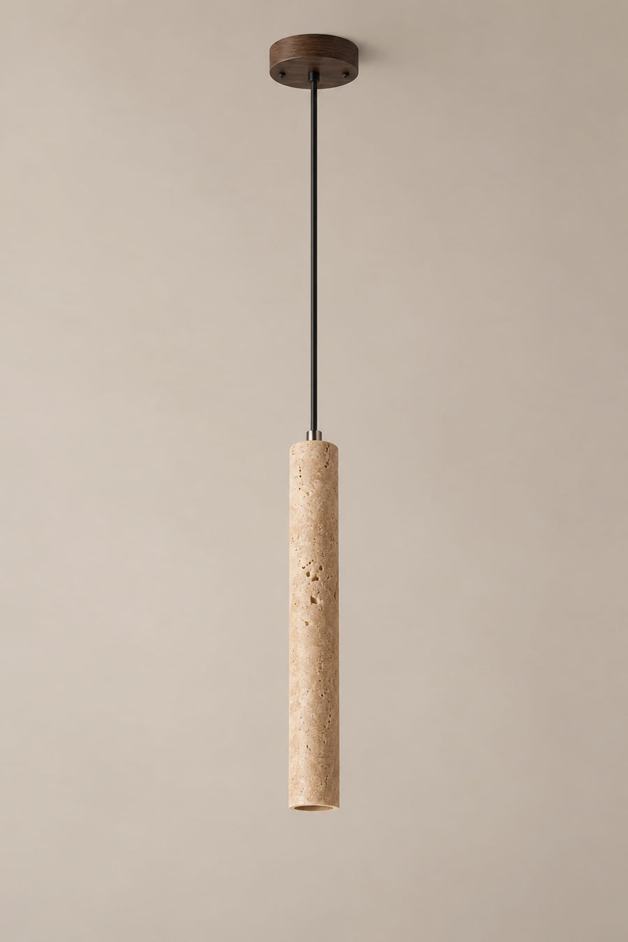 Suspension de Chevet en Travertin – Tube LED