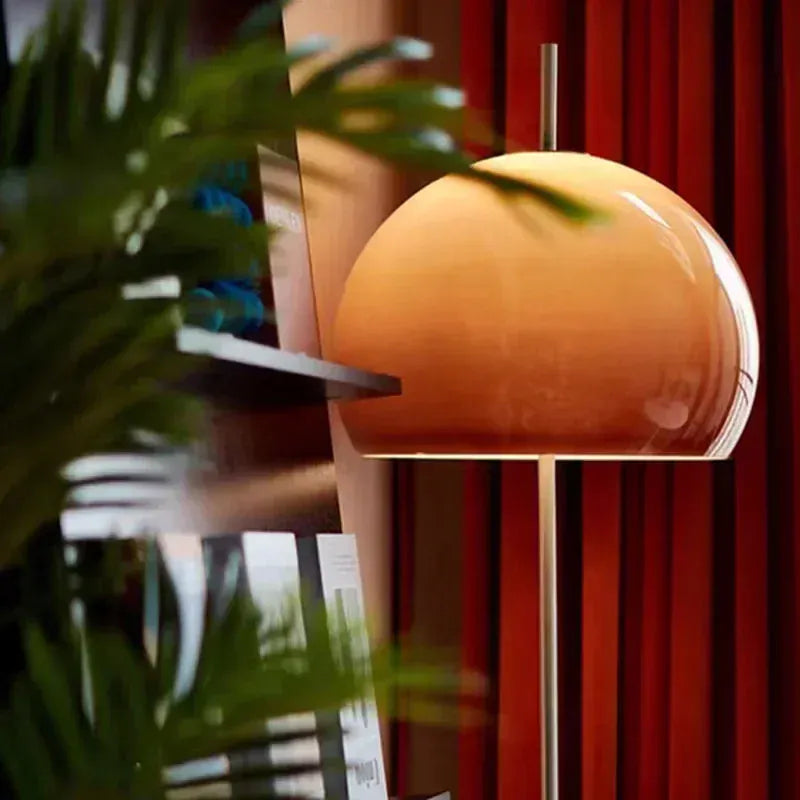 LampeHub Vintage living room Bauhaus glass floor lamp gradient orange mushroom floor lamp living room bedroom atmosphere LED desk lamp