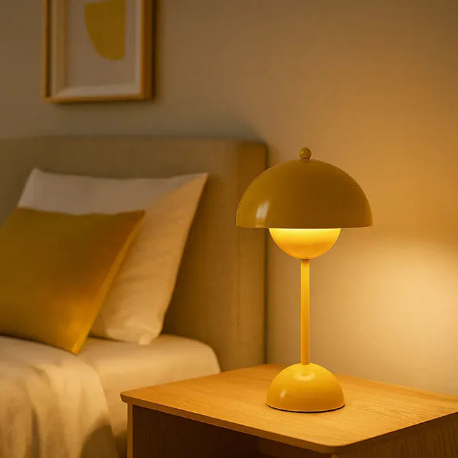Ma boutique Jaune Lampe de chevet Champignon Jaune - Sans fil