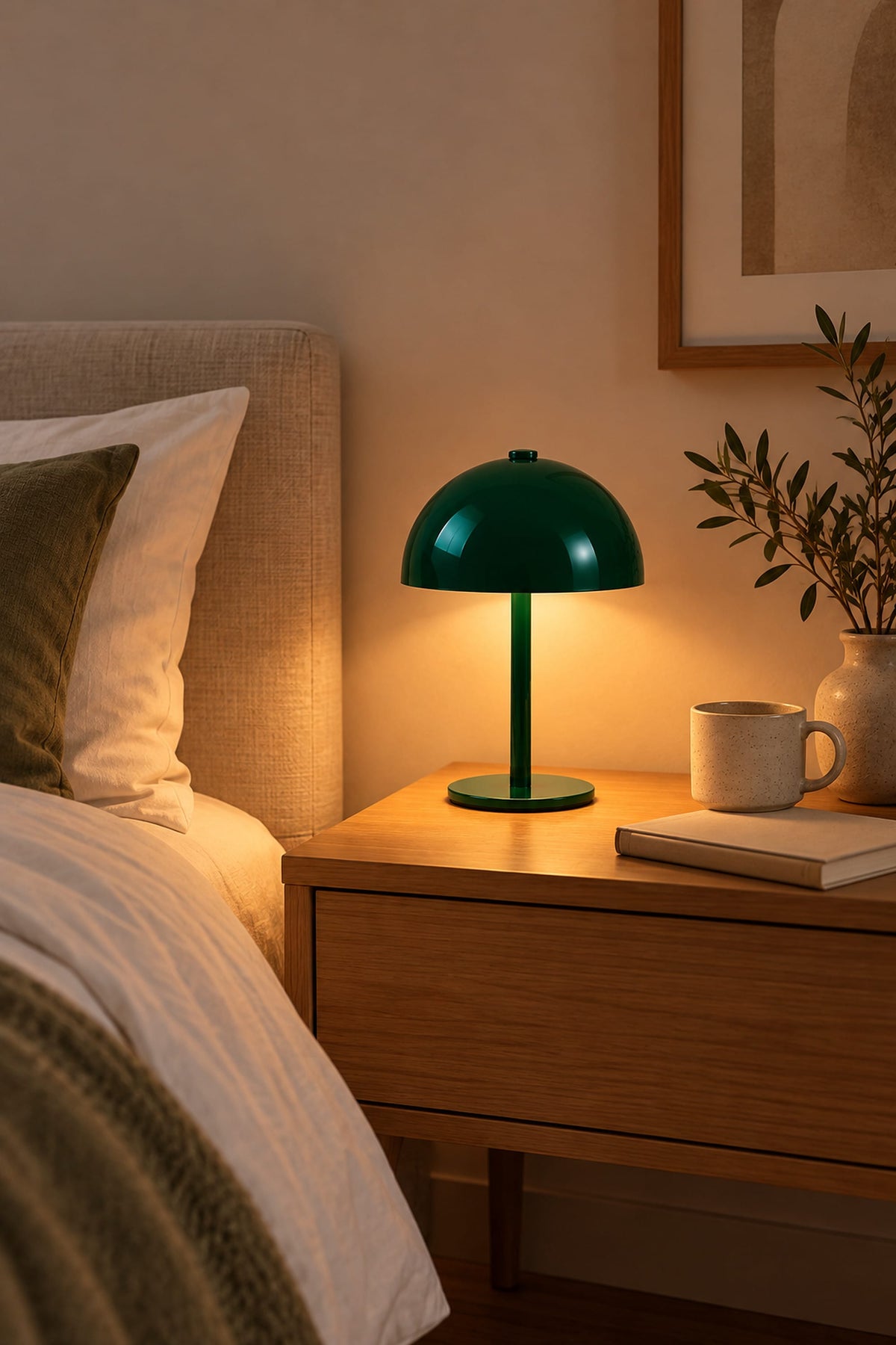 Ma boutique Lampe Bauhaus Champignon Sans Fil Vert – Lampe de Chevet Tactile
