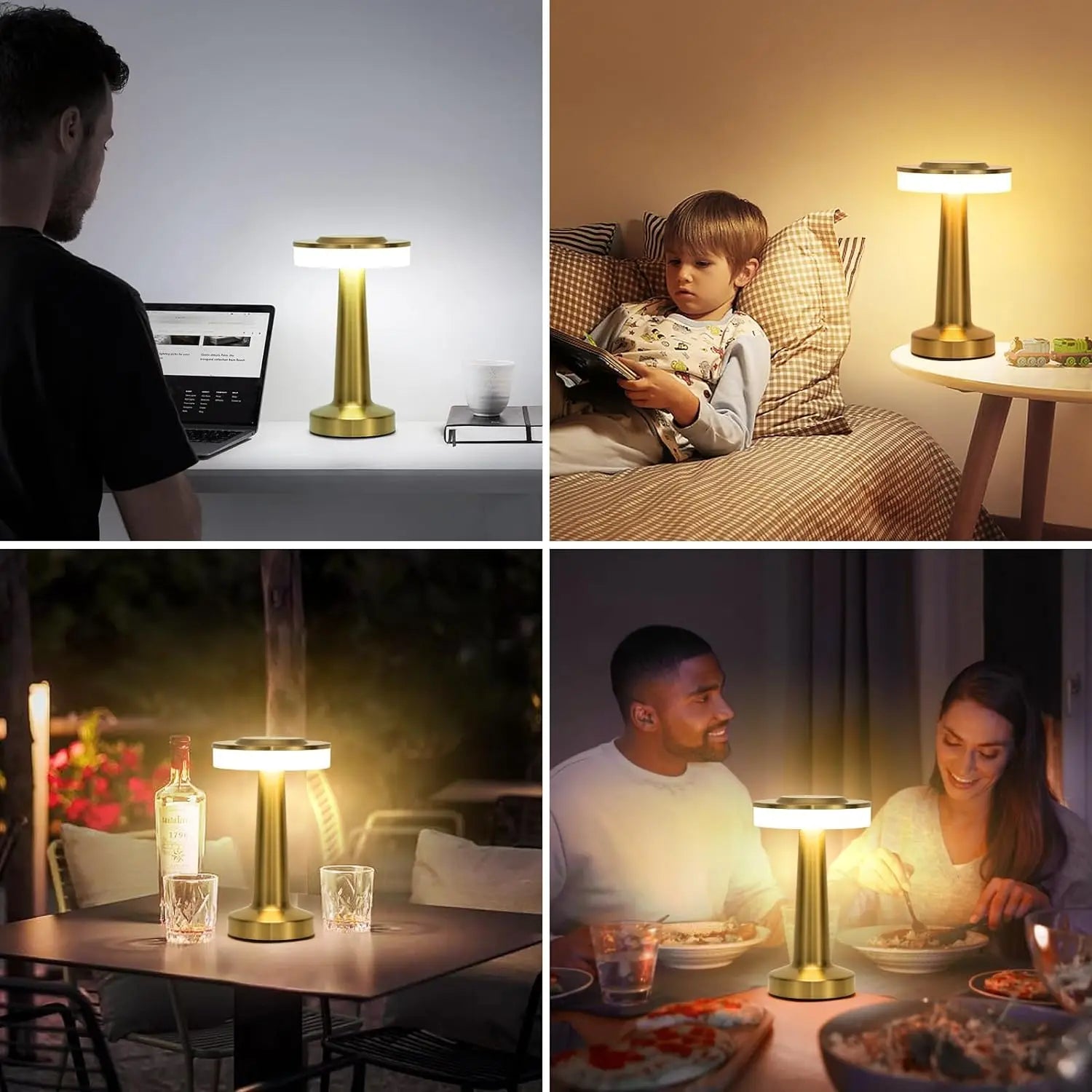 Ma boutique Lampe de chevet Rétro Doré