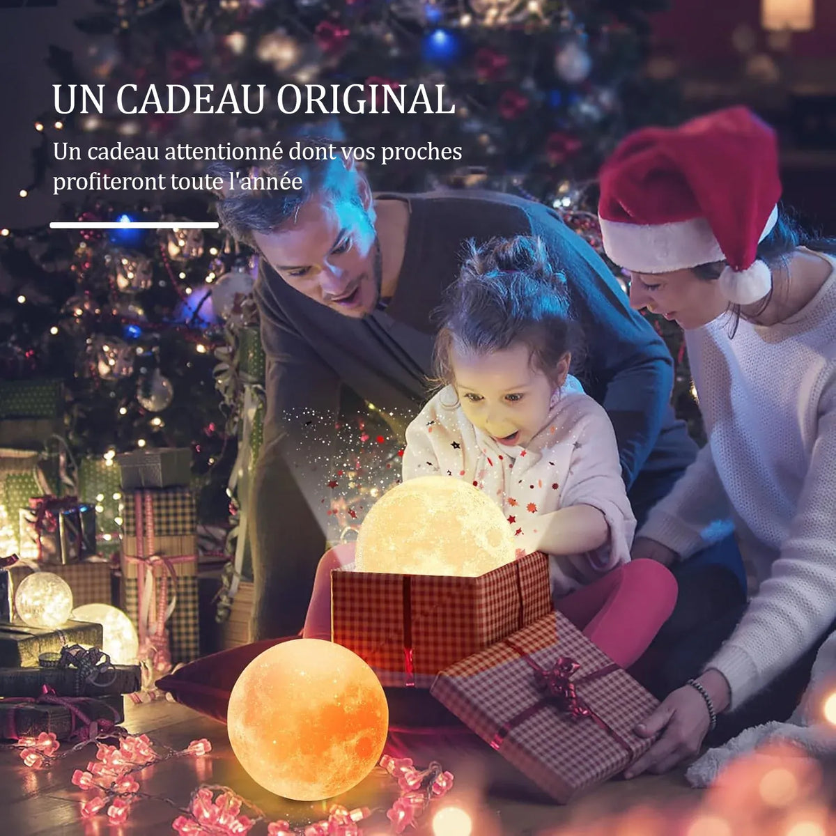 Ma boutique Orange Lampe de chevet Lune