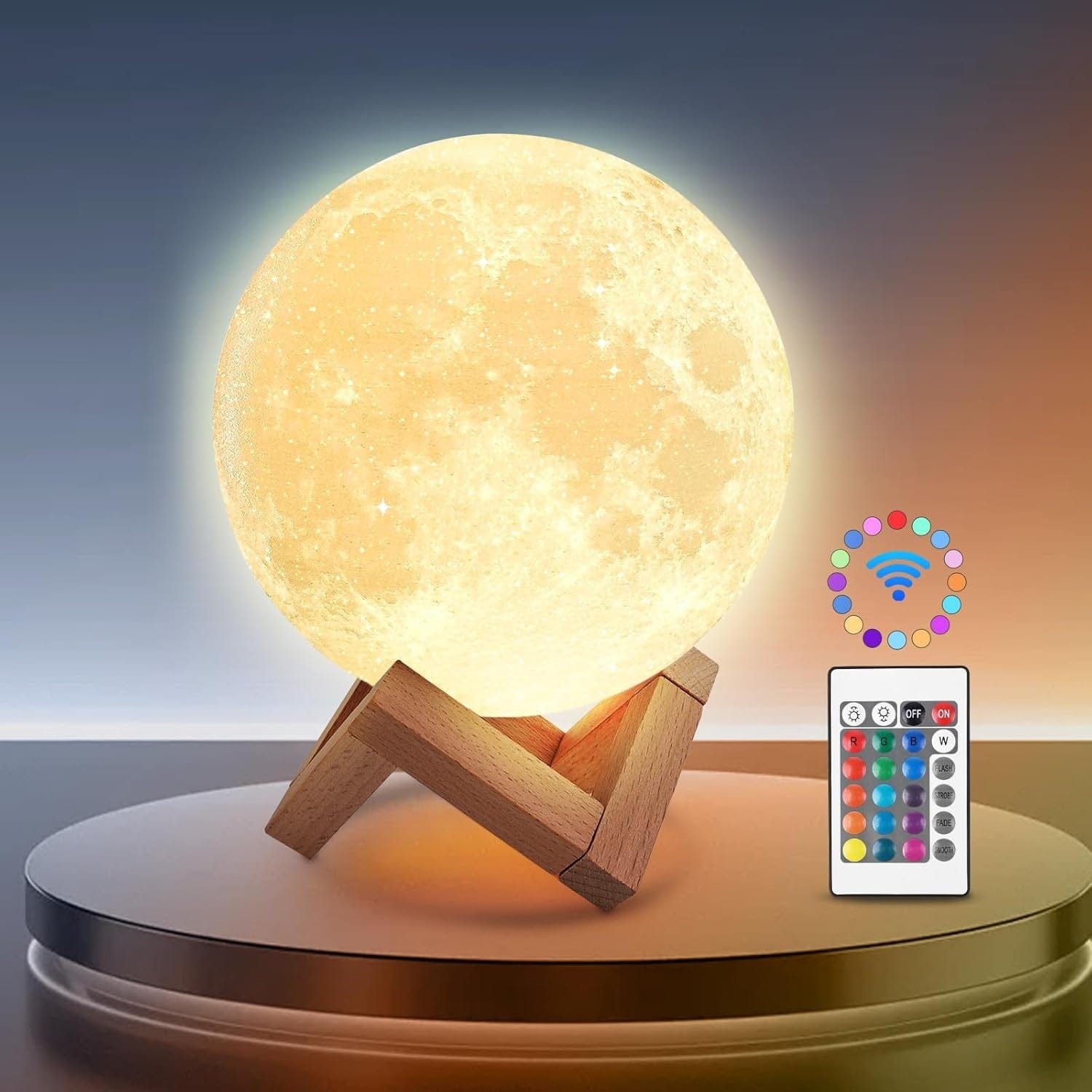 Ma boutique Orange Lampe de chevet Lune
