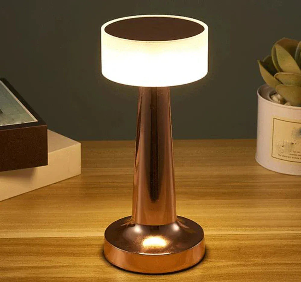 Dimensions – Lampe de chevet Rétro Rose Doré