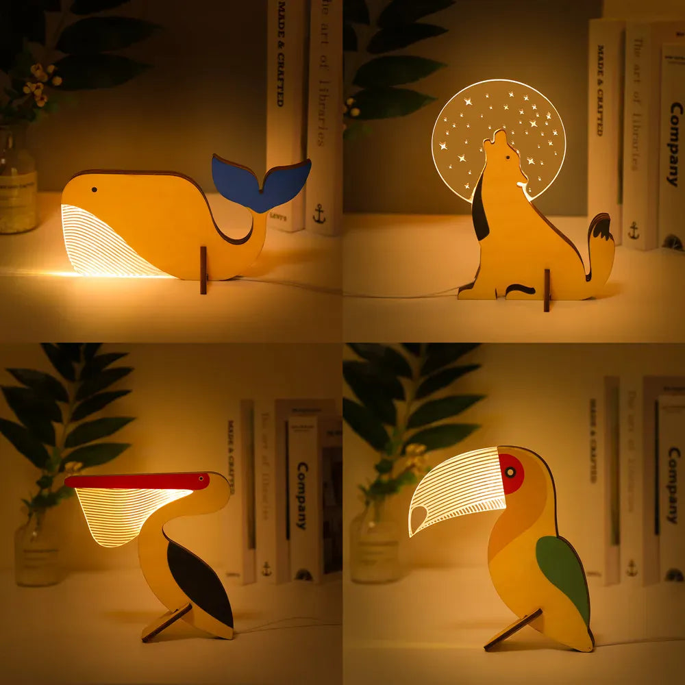 Dimensions – Lampe de chevet Enfant Loup